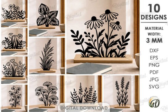 Download Flower Stands Decor Bundle Laser Cut - Premium Bundle