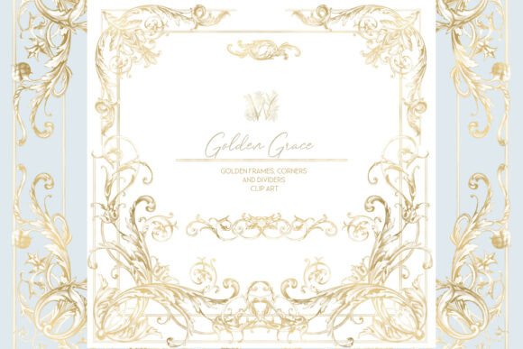 Download Gold Ornate Victorian Frame Clipart - Gold Collection