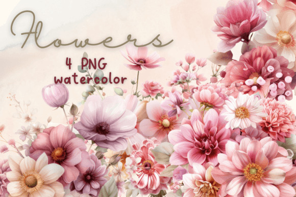 Download Watercolor Flowers Pink Elegance Floral - Flower Collection