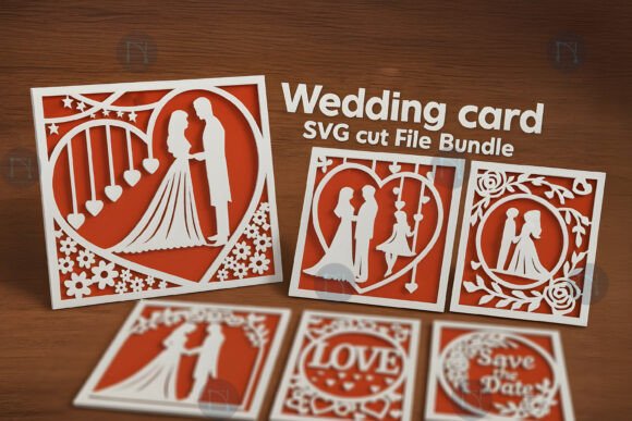 Download Paper Cut Wedding Card SVG Bundle - Wedding card Collection