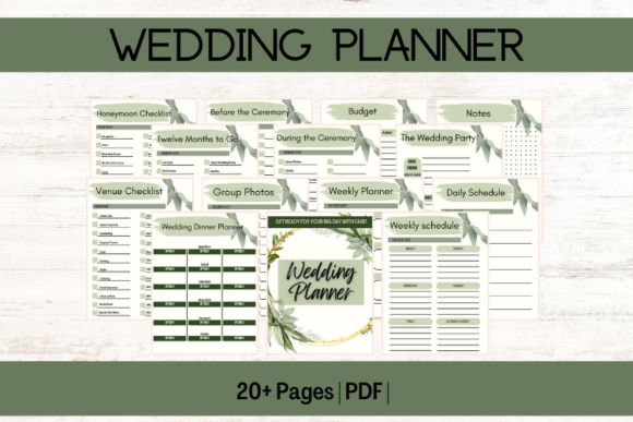 Download Wedding Template - Greenery - Printable - Greenery Collection