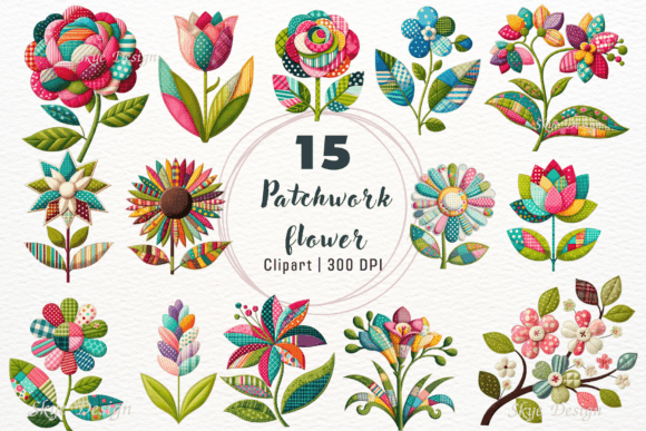 Download Patchwork Flower Clipart - Premium Resources