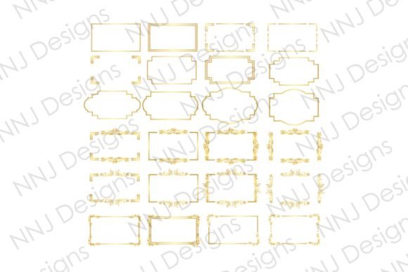 Download Rectangle Gold Frame Border Clipart - Gold Collection