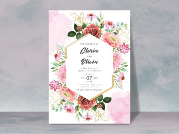 Download Beautiful Floral Wedding Invitation Card - Floral Collection