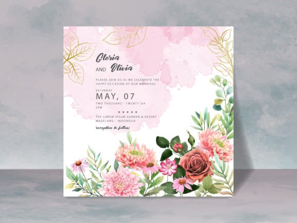 Download Beautiful Floral Wedding Invitation Card - Floral Collection