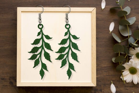 Download Laser Cut Flowers Leaves Earring SVG - Flower Collection