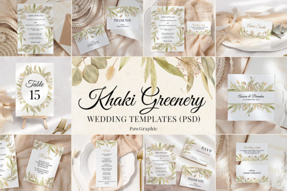 Download Greenery Boho Wedding Template Cards - Greenery Collection